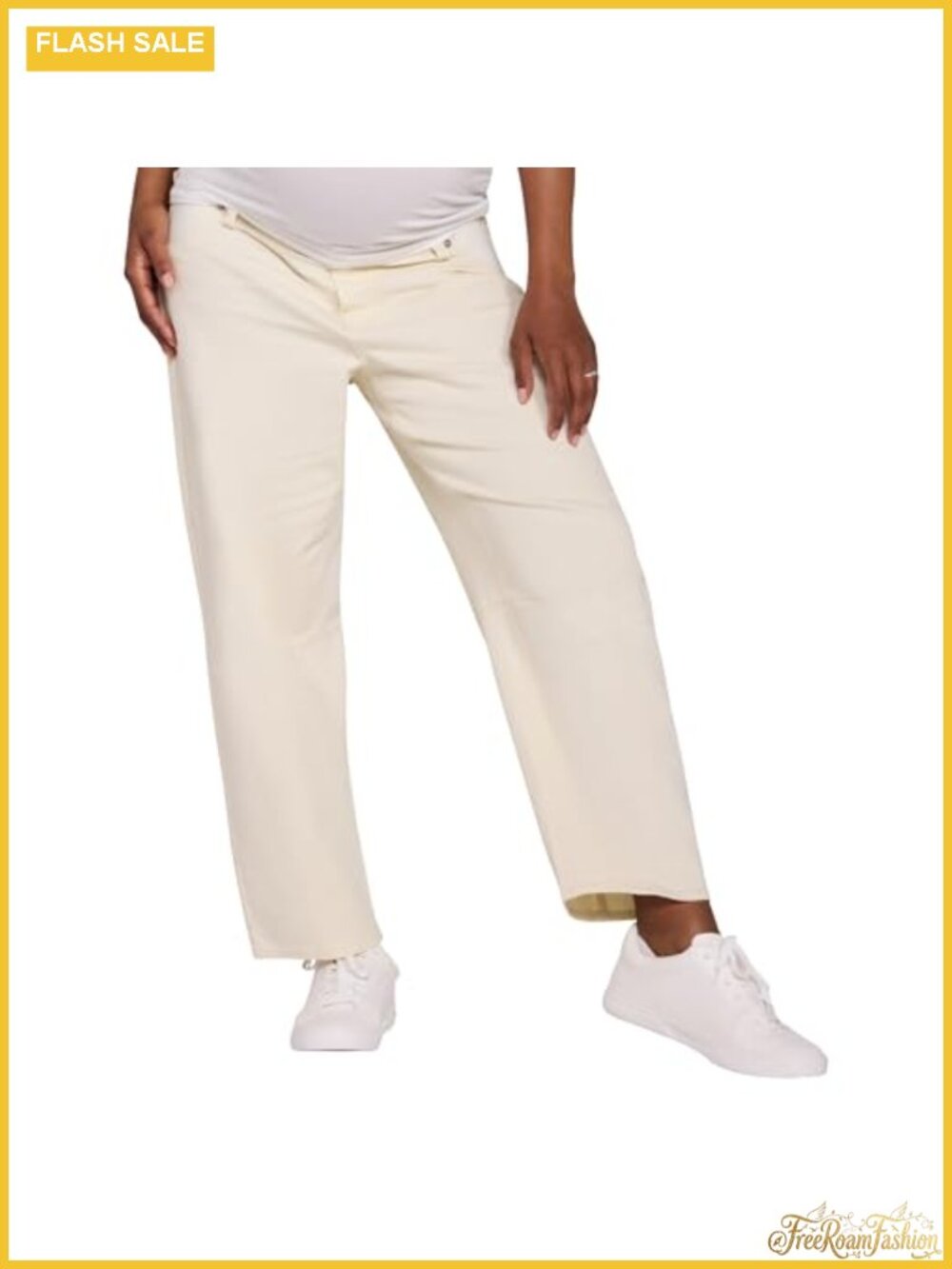 Under Belly Barrel Leg Denim Pregnancy Jeans Maternity